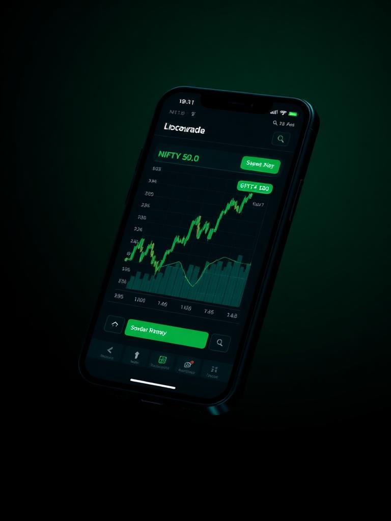 Trading app mockup